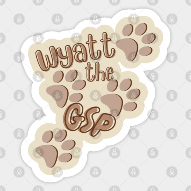 Wyatt the GSP Sticker by Alexander S.